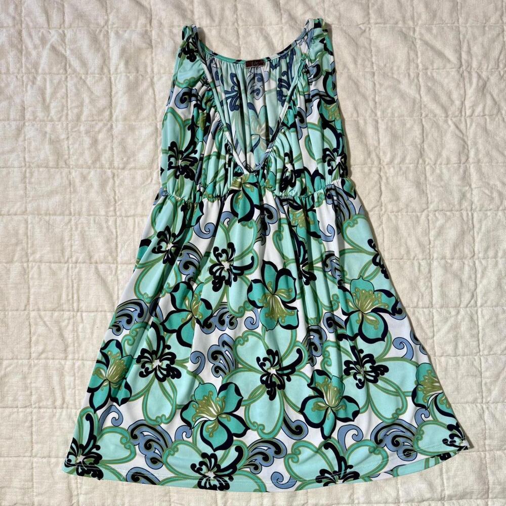 Y2K‎ EDR Abstract Floral Tunic Top – Made in USA – XS